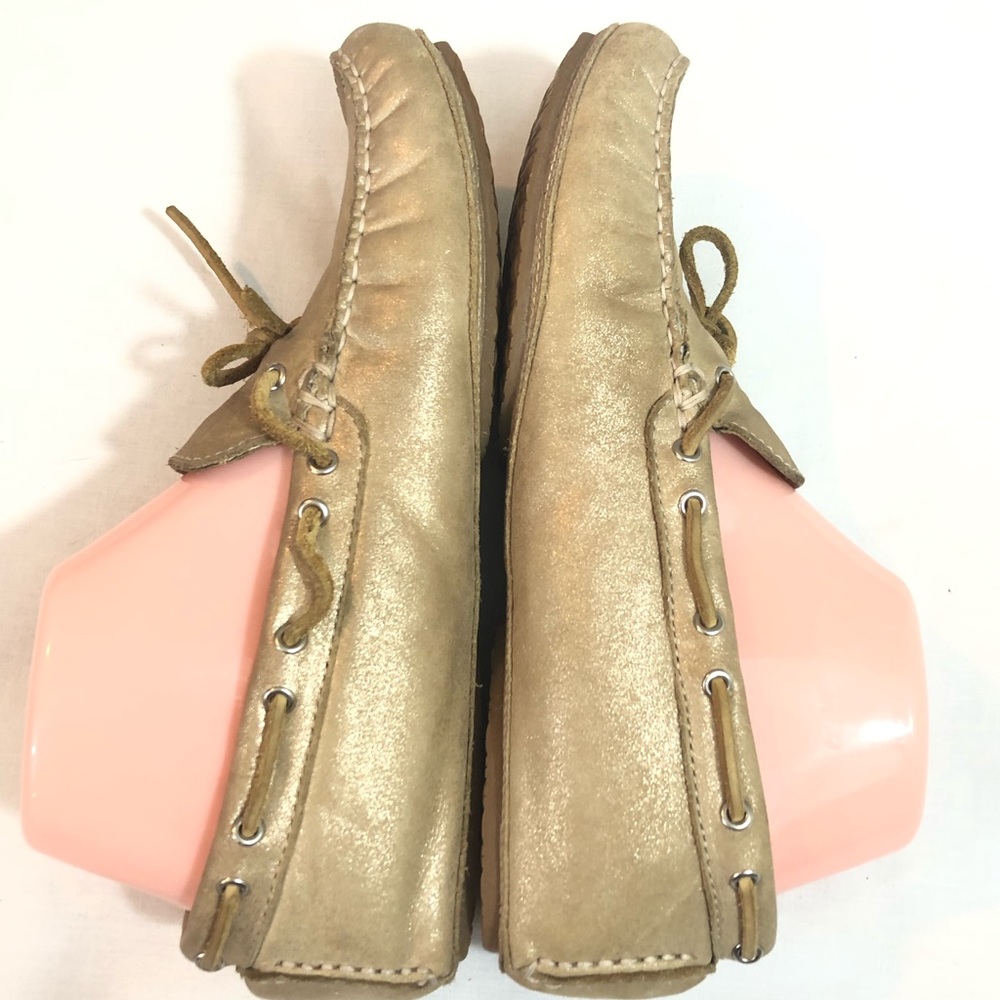 Cole Hann Gold Moccasin slippers shoes - Picture 4 of 10